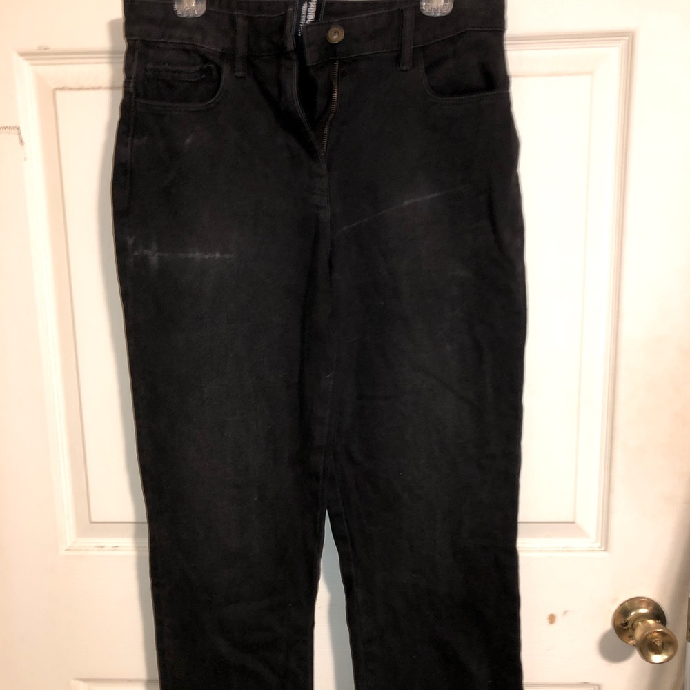 Collision straight leg jeans